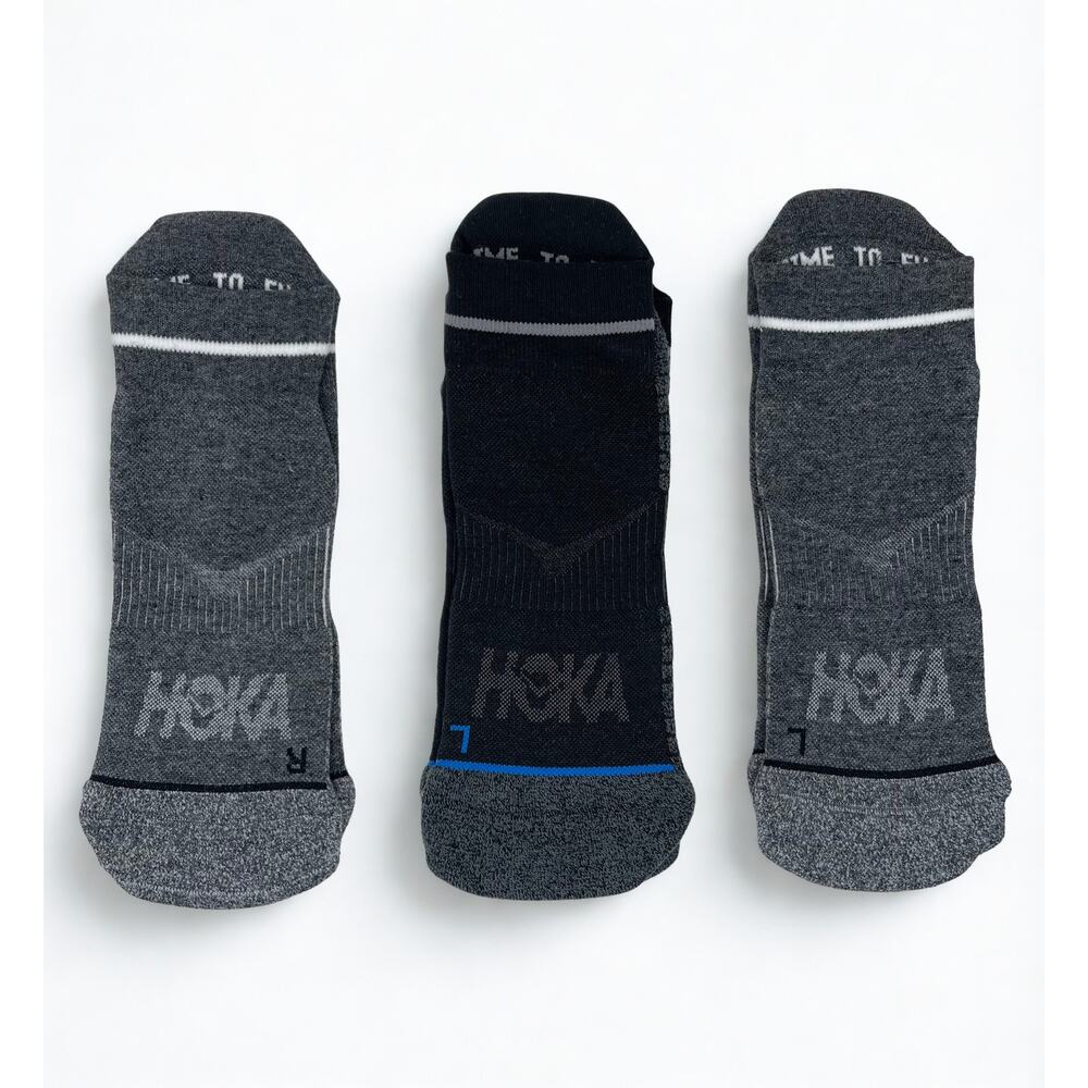 3 Pairs HOKA Time To Fly No Show Socks  Unisex L , NWOT
